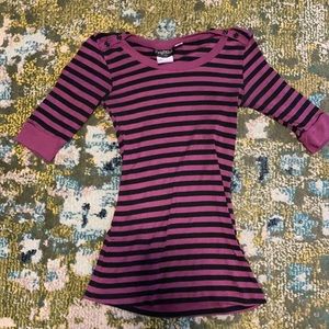 Purple and black strip size small shirt